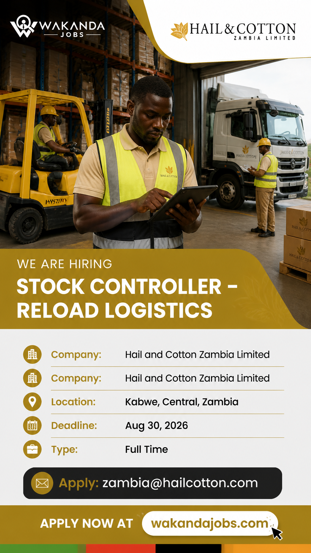 STOCK CONTROLLER – RELOAD LOGISTICS