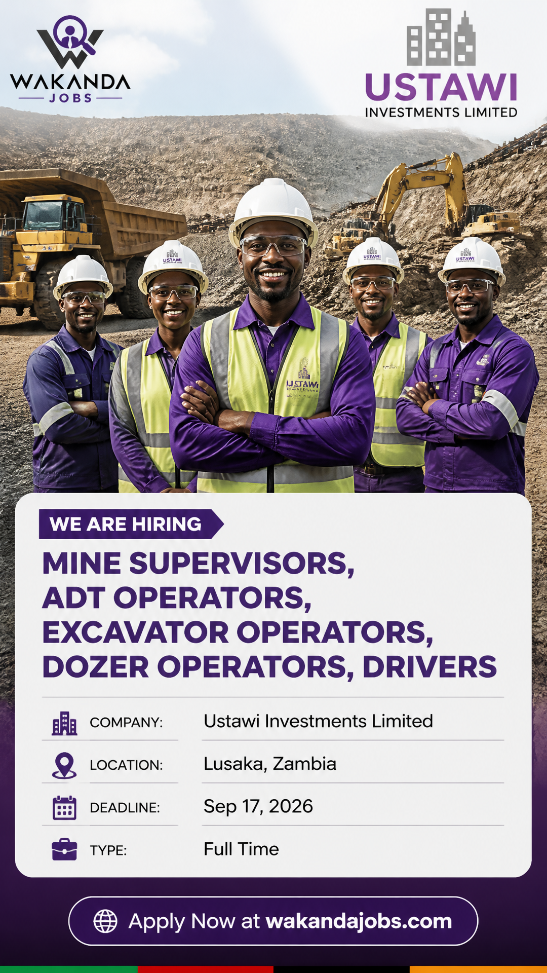 MINE SUPERVISORS, ADT OPERATORS, EXCAVATOR OPERATORS, DOZER OPERATORS, DRIVERS