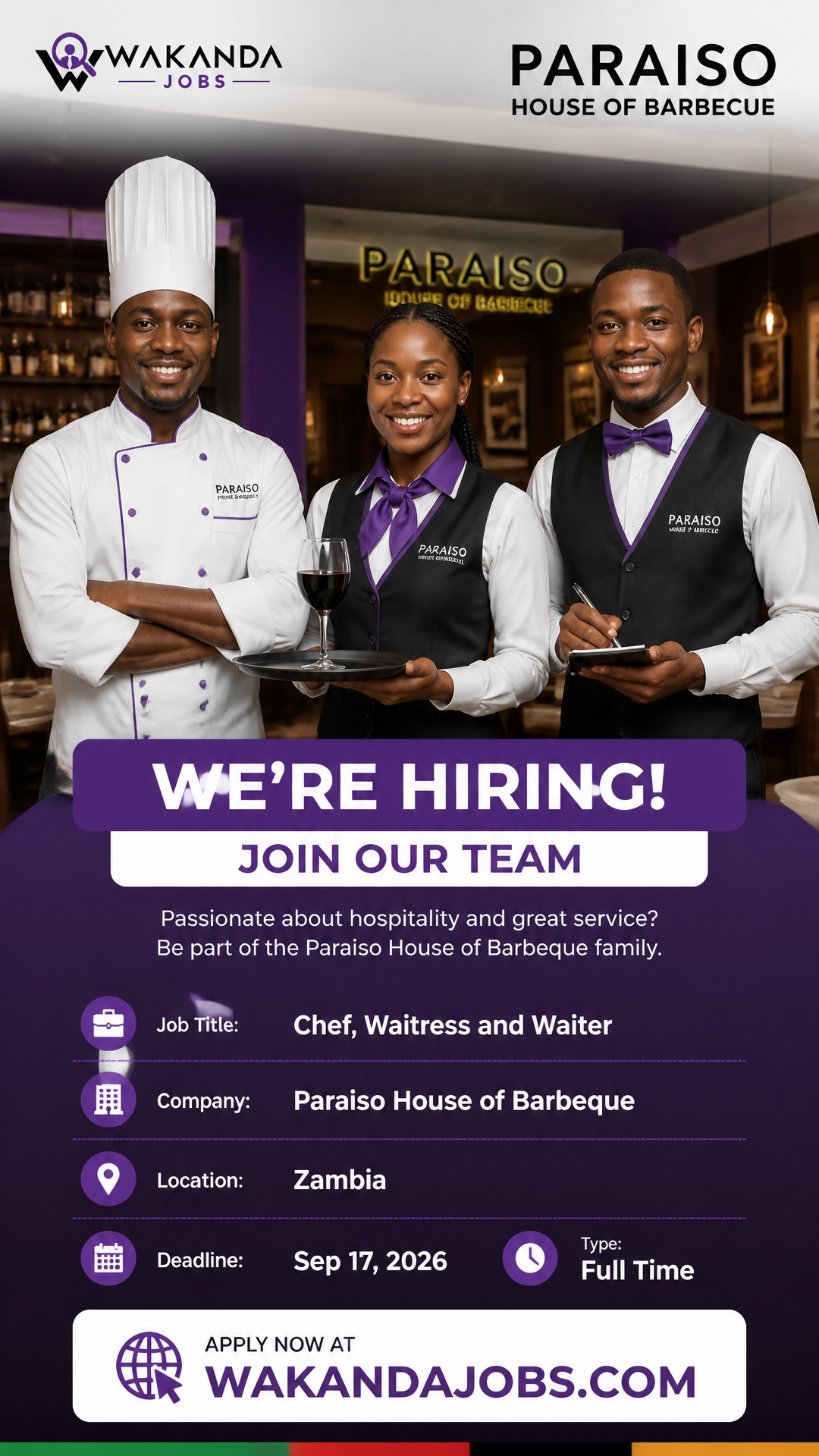 Chef, Waitress and Waiter